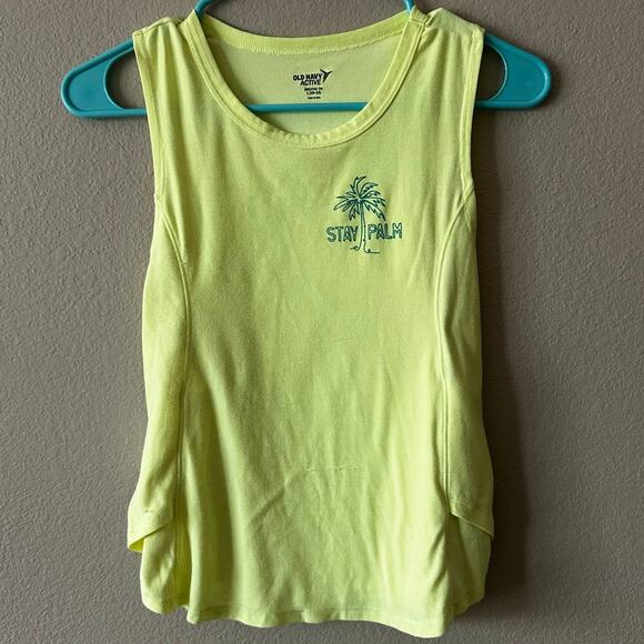 NWOT Old Navy Active Breath On Girls Yellow Tank Top sz L - Picture 1 of 3